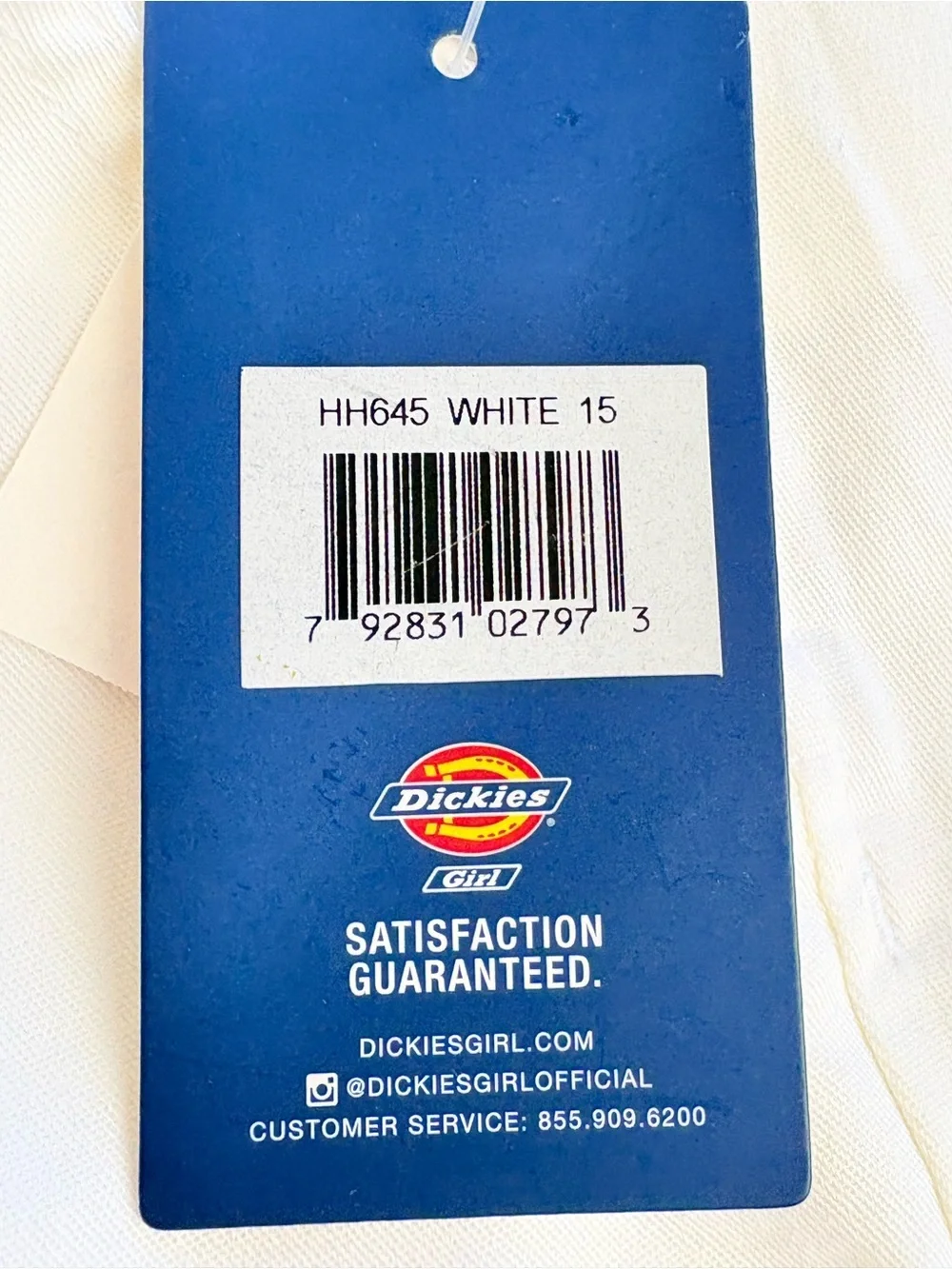 Dickies White High-Waist Women's Shorts